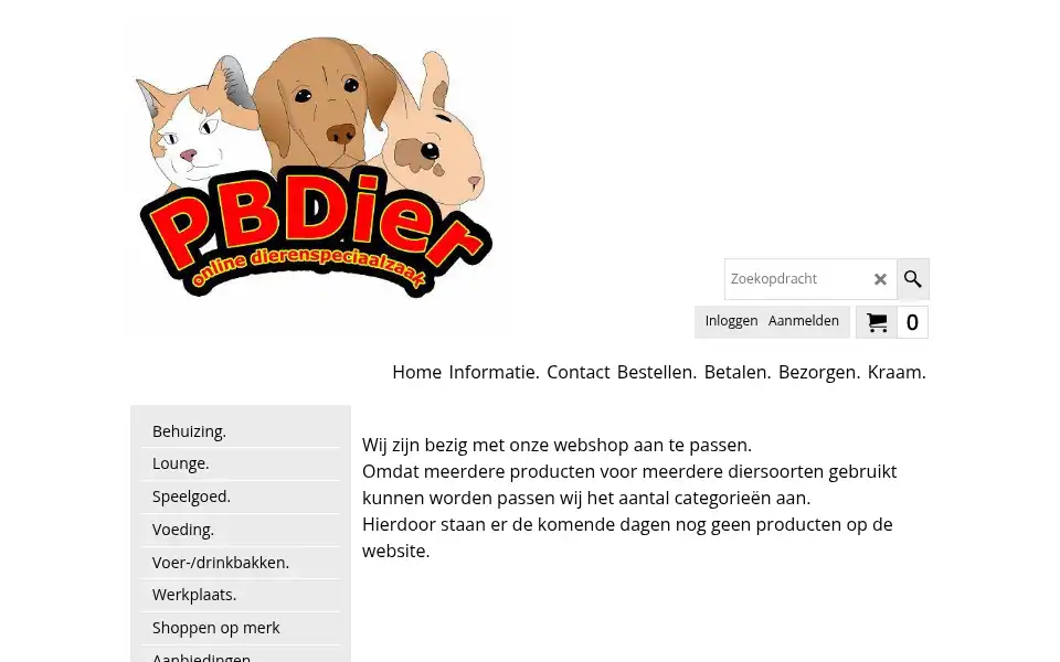 Screenshot of pbdier.nl