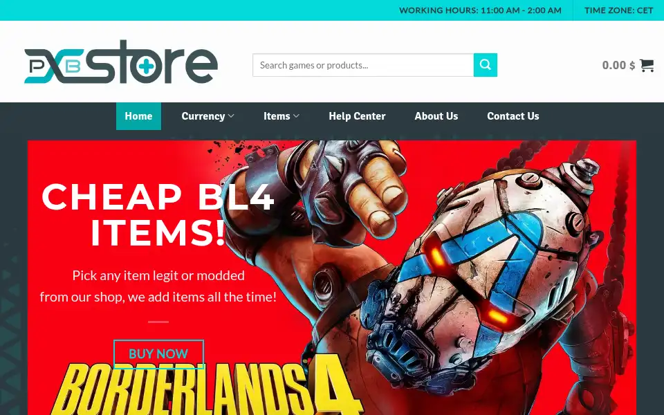 Screenshot of pbstoregaming.com