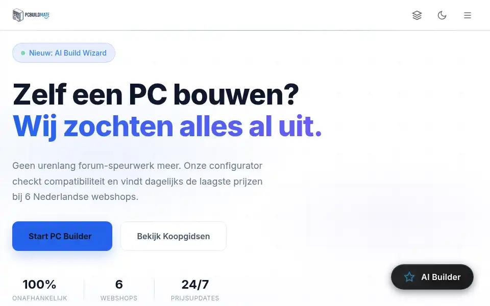 Screenshot of pcbuildmate.nl