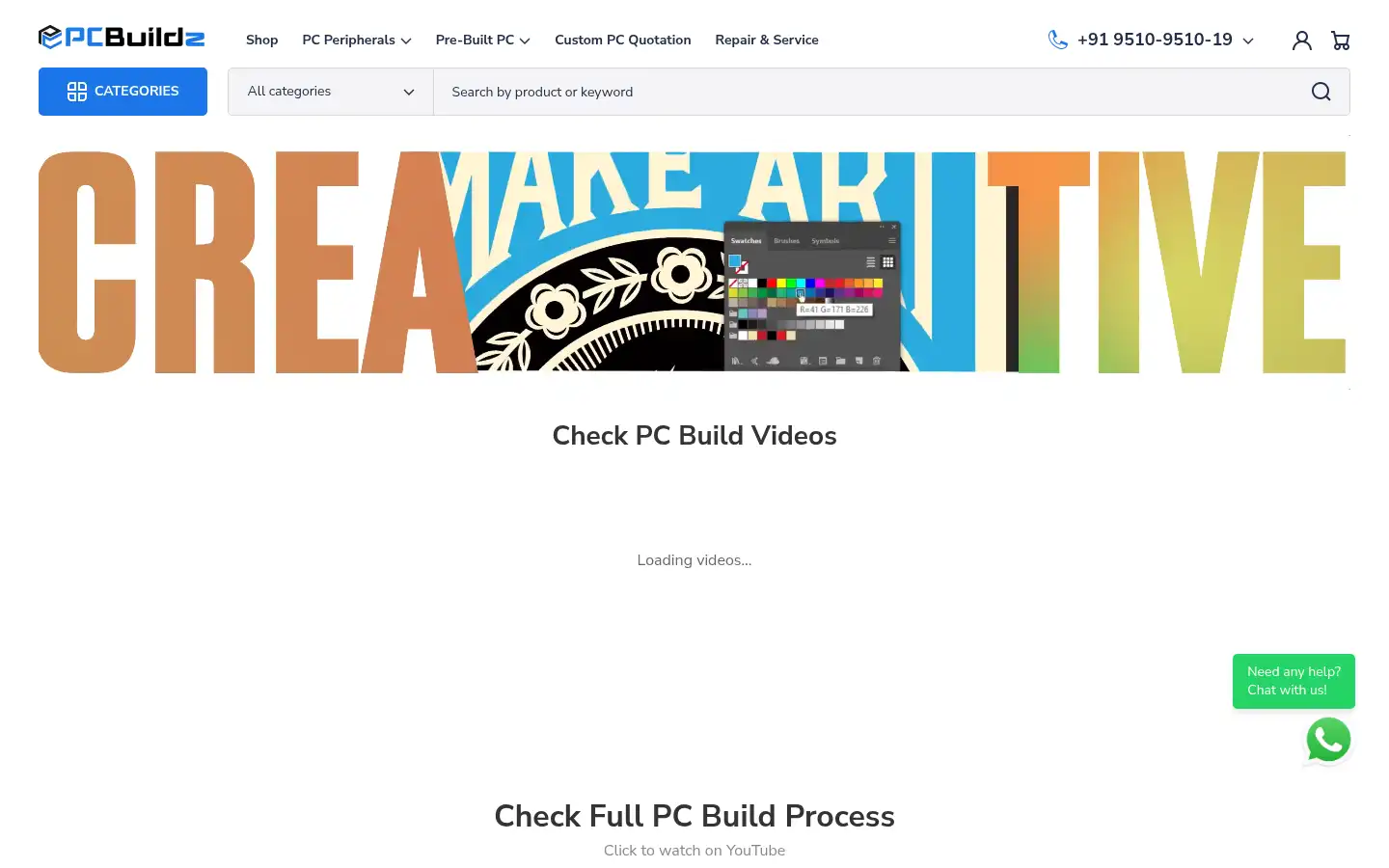 Screenshot of pcbuildz.in