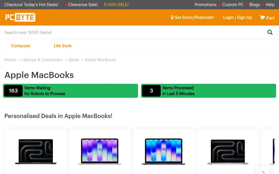 Screenshot of pcbyte.com.au