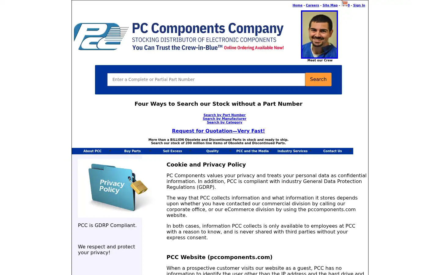 Screenshot of pccomponents.com
