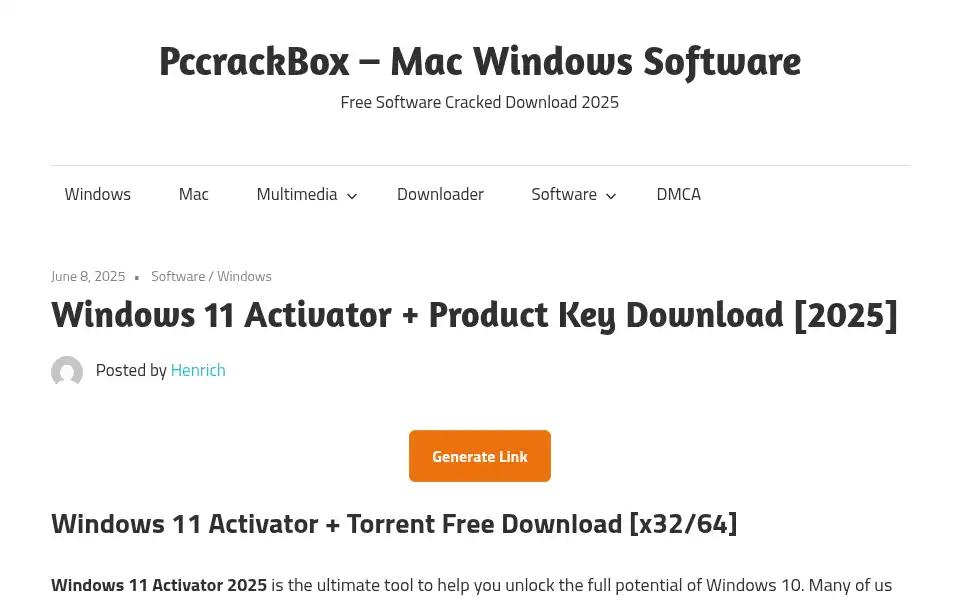 Screenshot of pccrackbox.com