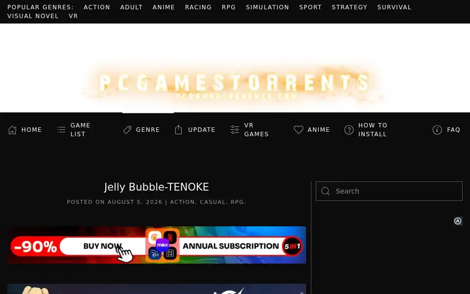 Screenshot of pcgamestorrents.com