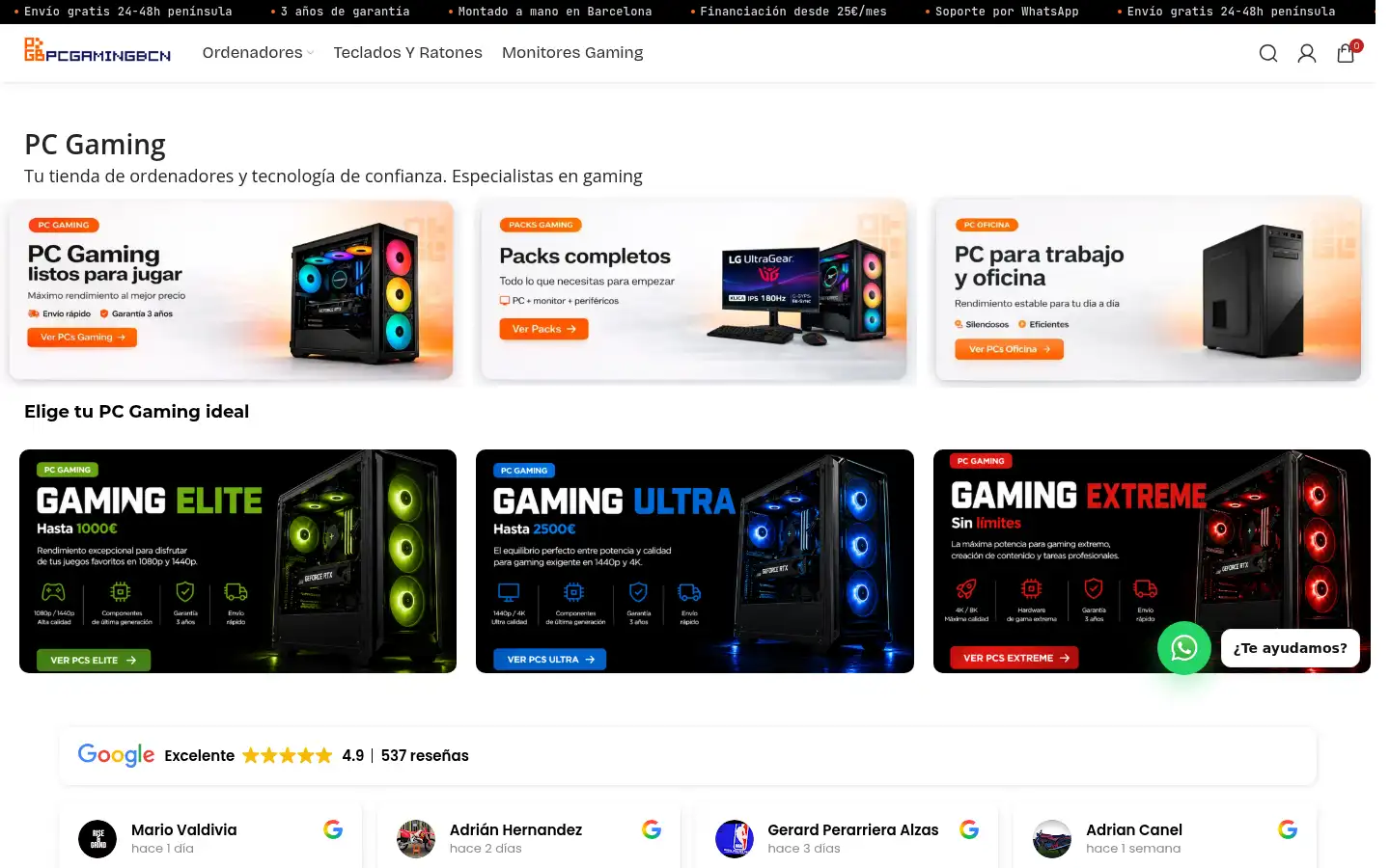 Screenshot of pcgamingbcn.com