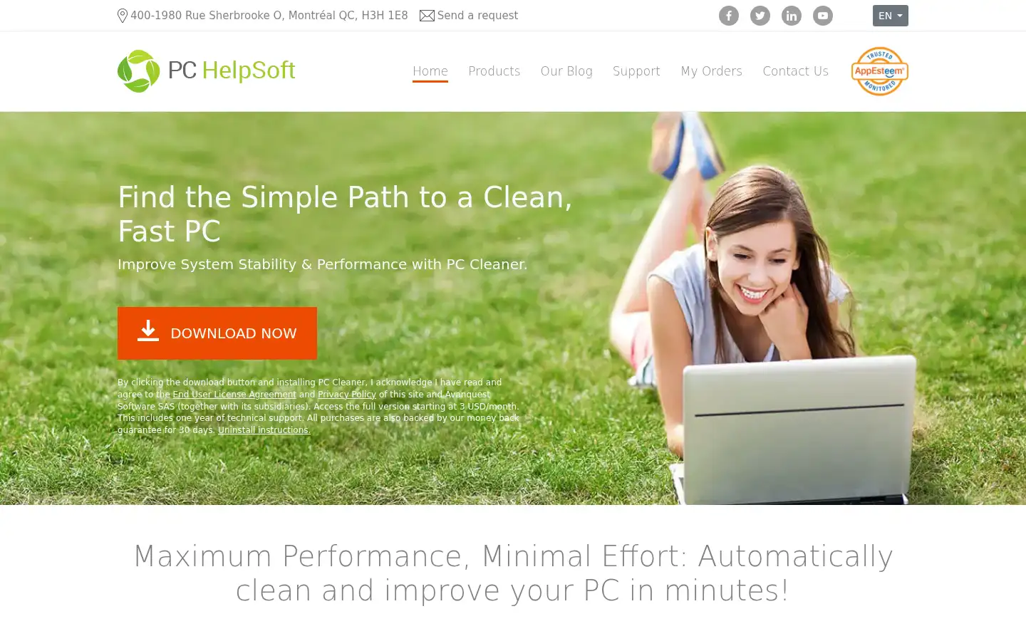 Screenshot of pchelpsoft.com