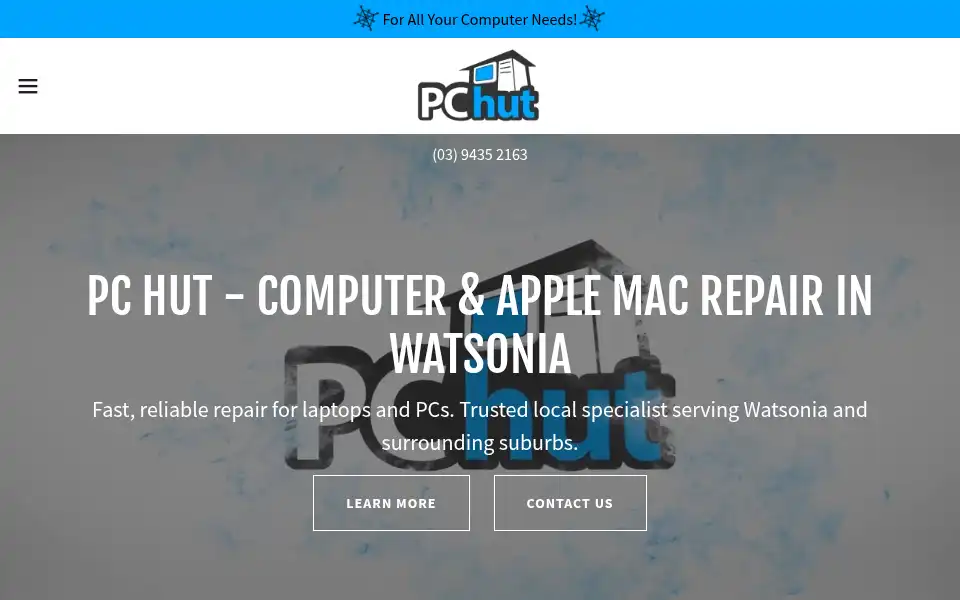 Screenshot of pchut.net.au