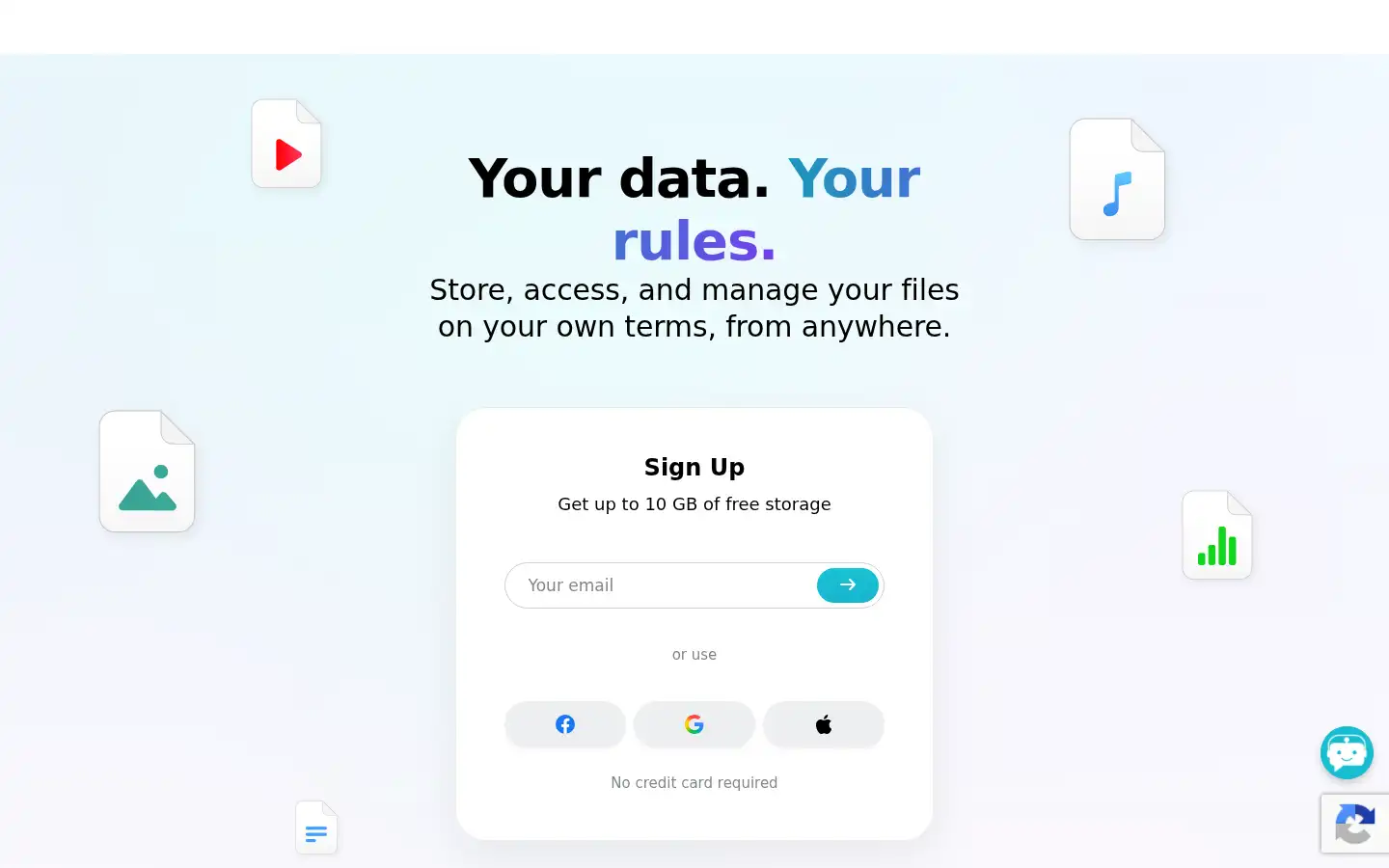 Screenshot of pcloud.com