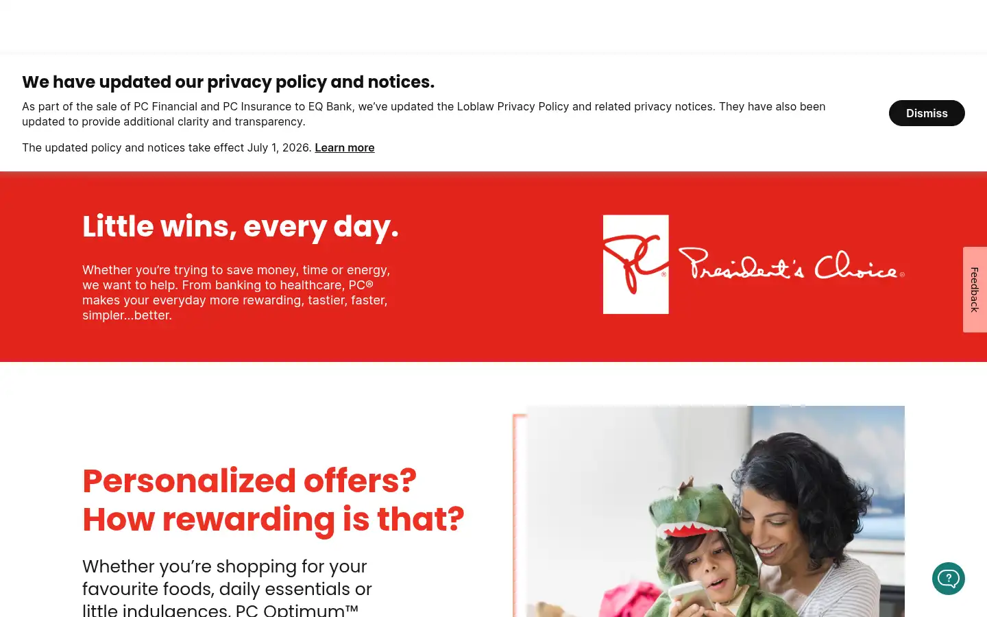 Screenshot of pcoptimum.ca