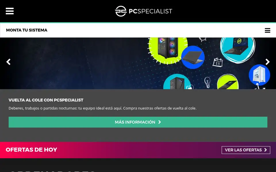 Screenshot of pcspecialist.es