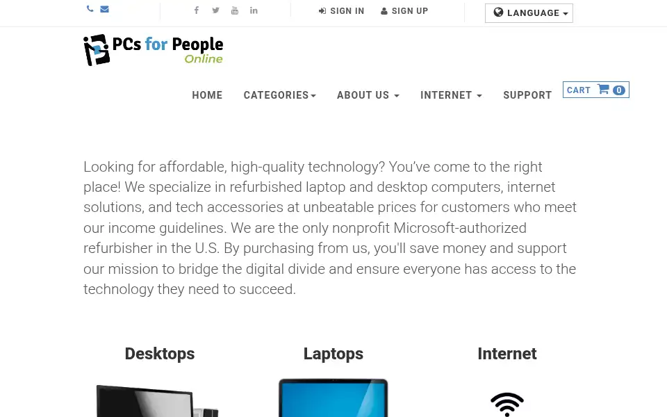 Screenshot of pcsrefurbished.com