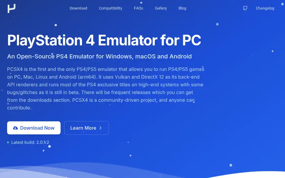 Screenshot of pcsx4.com