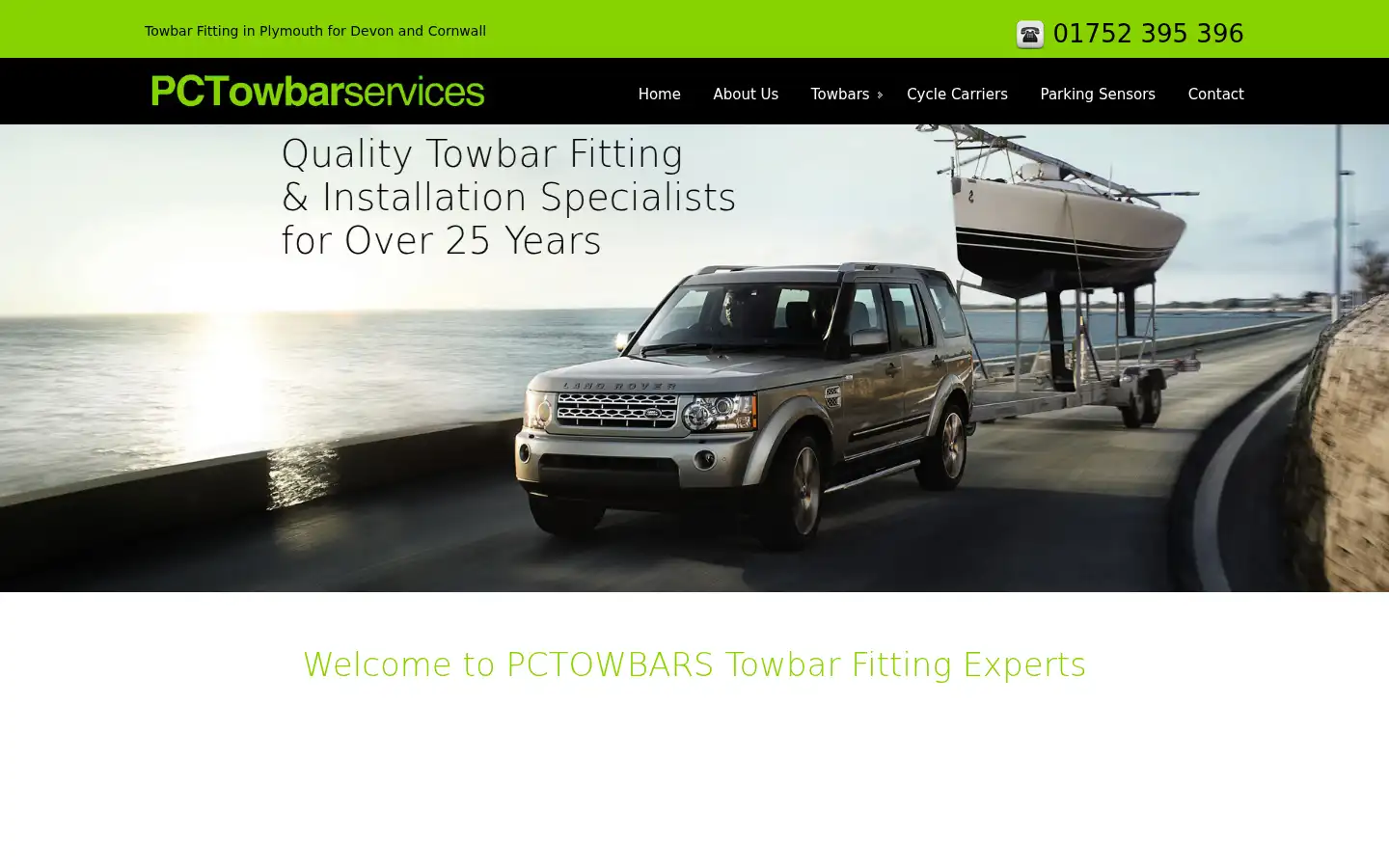 Screenshot of pctowbarservices.co.uk