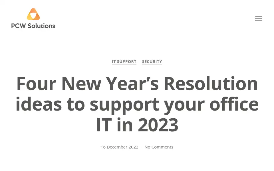 Screenshot of pcwsolutions.co.uk