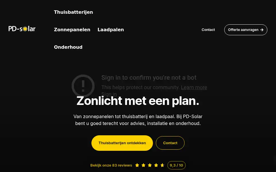 Screenshot of pd-solar.nl