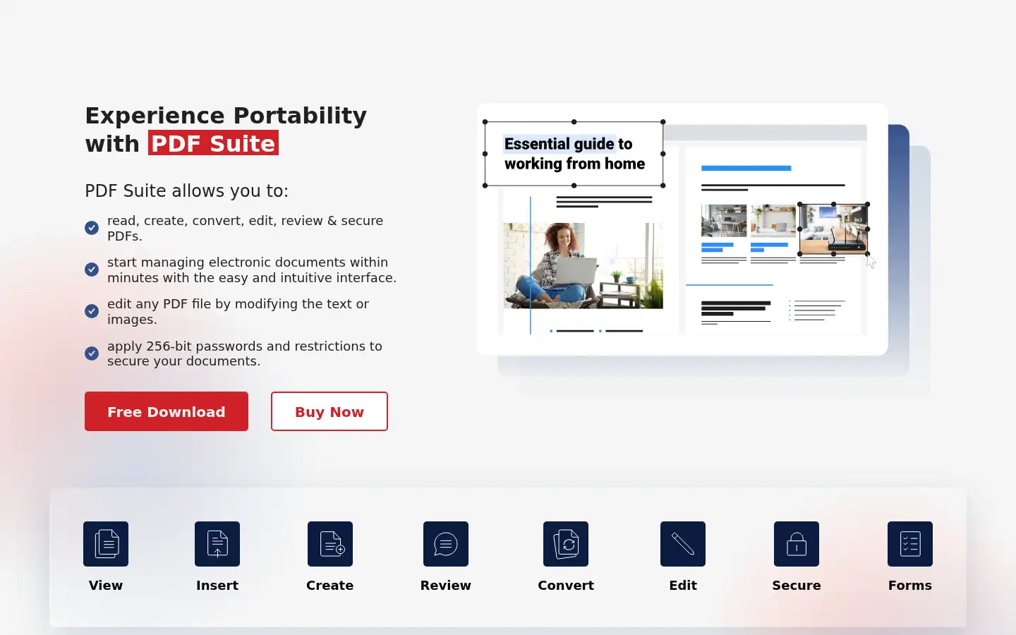 Screenshot of pdf-suite.com