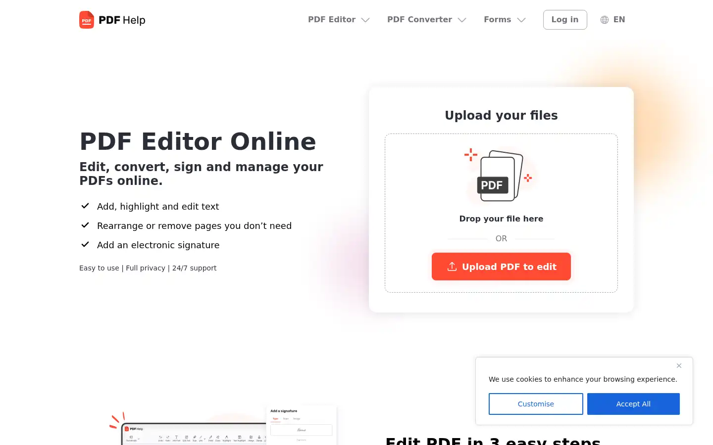 Screenshot of pdfhelp.com