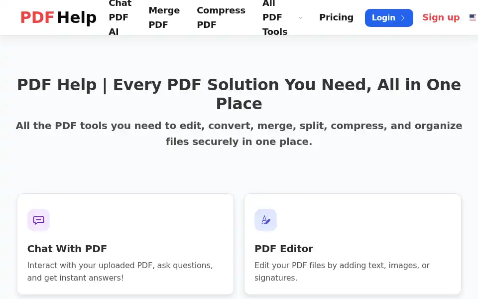 Screenshot of pdfhelp.net