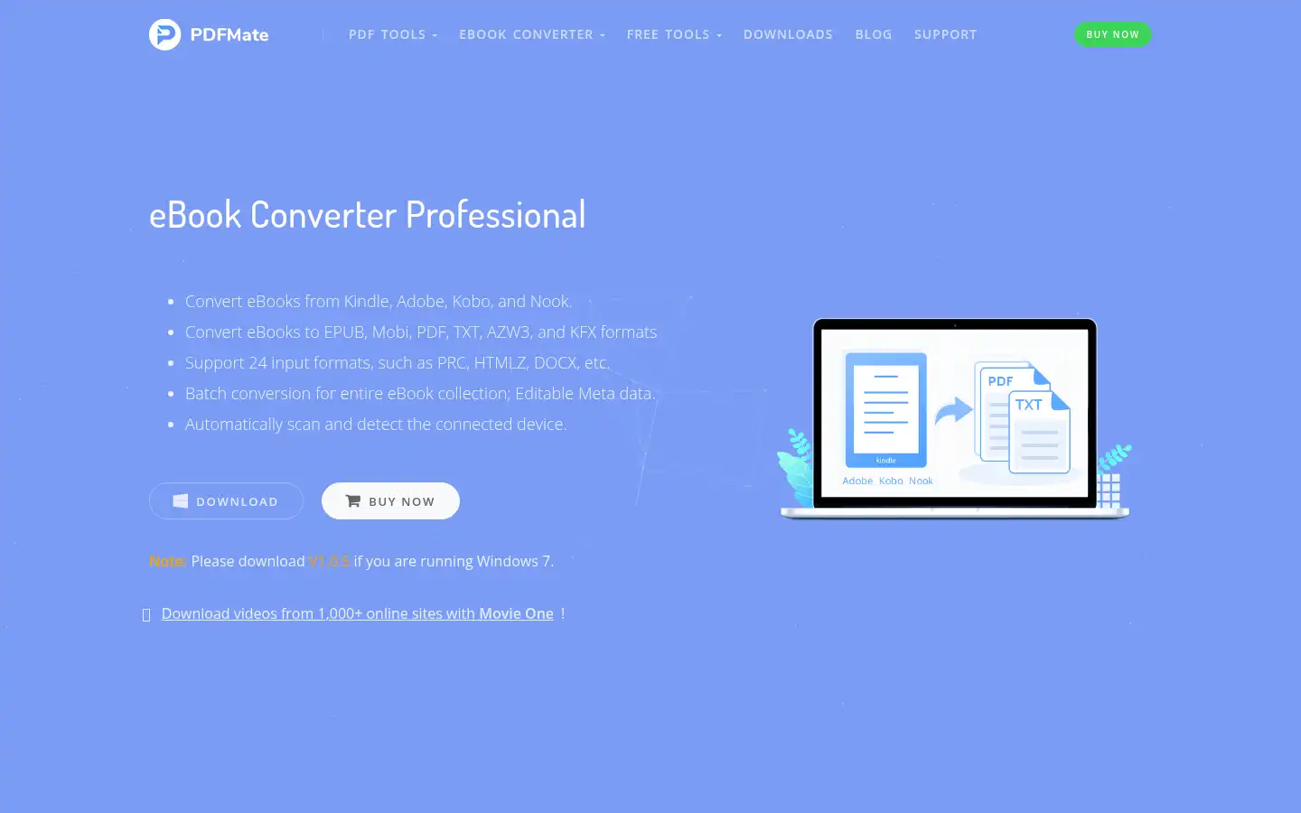 Screenshot of pdfmate.com