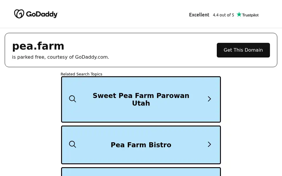 Screenshot of pea.farm