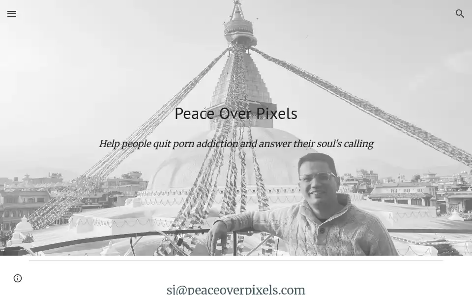 Screenshot of peaceoverpixels.com