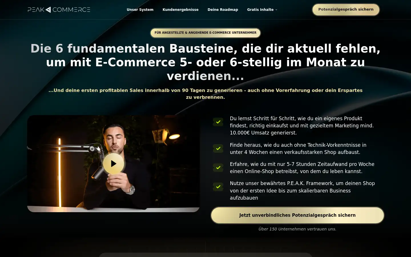 Screenshot of peak-commerce.de