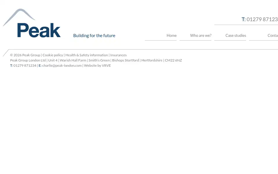 Screenshot of peak-london.com
