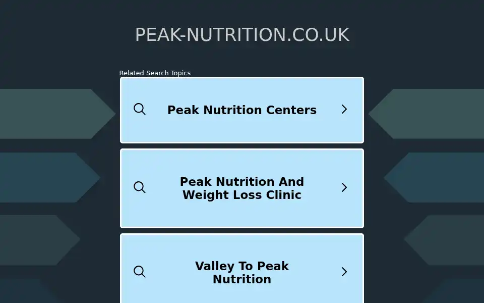 Screenshot of peak-nutrition.co.uk
