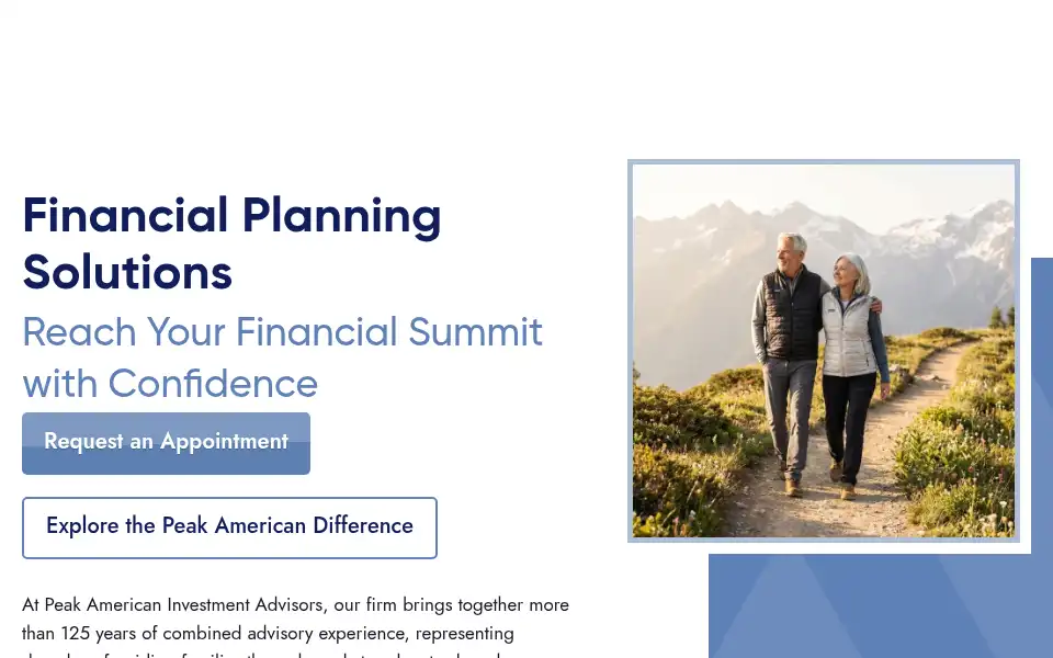 Screenshot of peakamericanfinancial.com