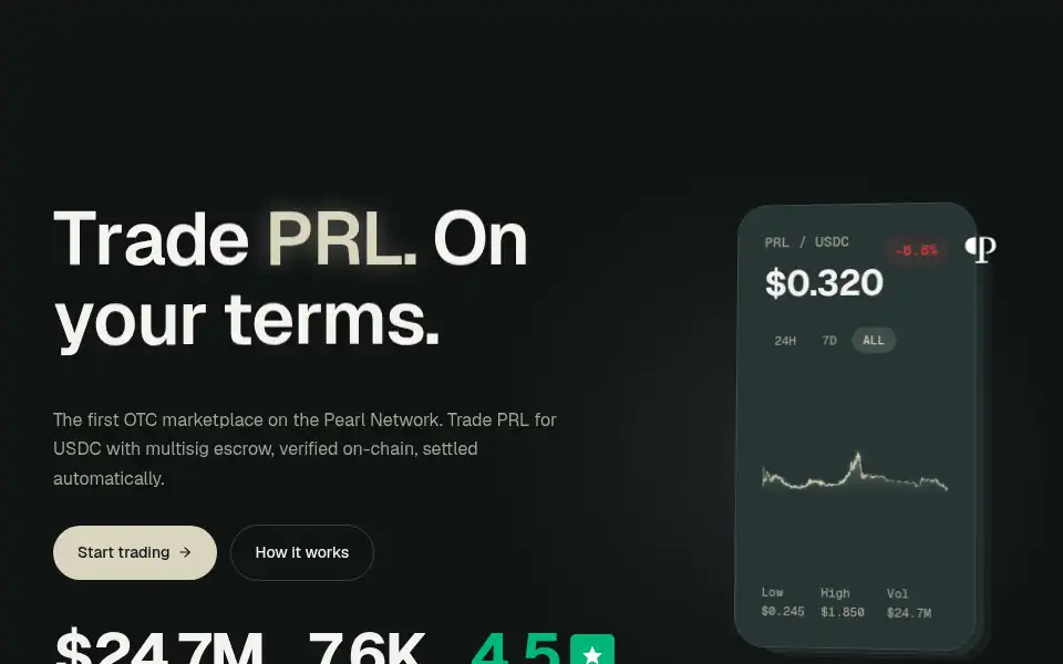 Screenshot of pearl-otc.com