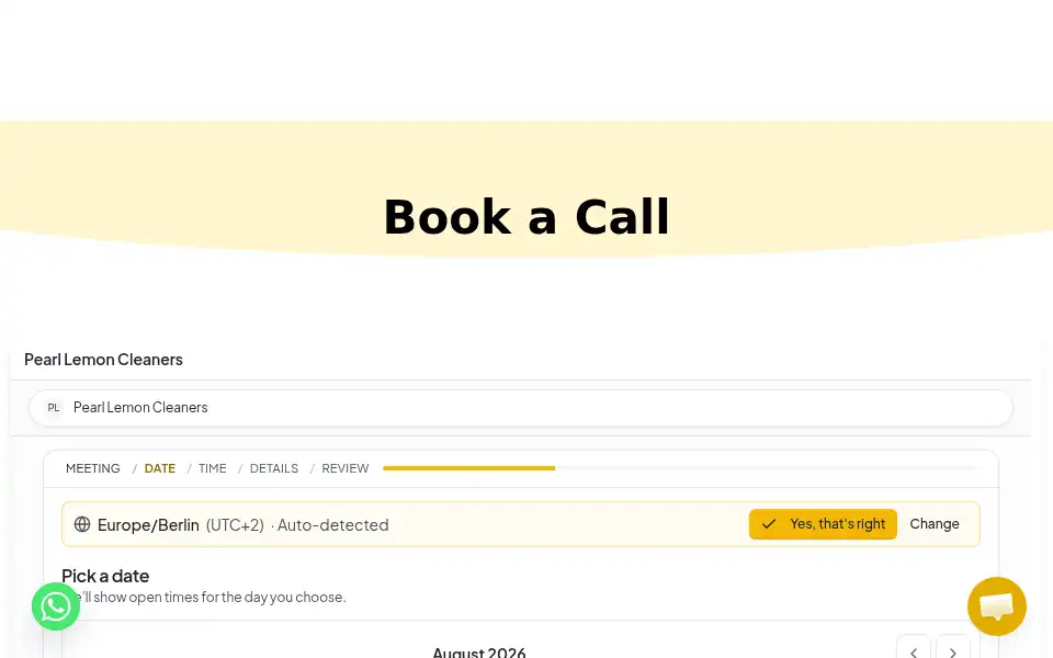 Screenshot of pearllemoncleaners.co.uk