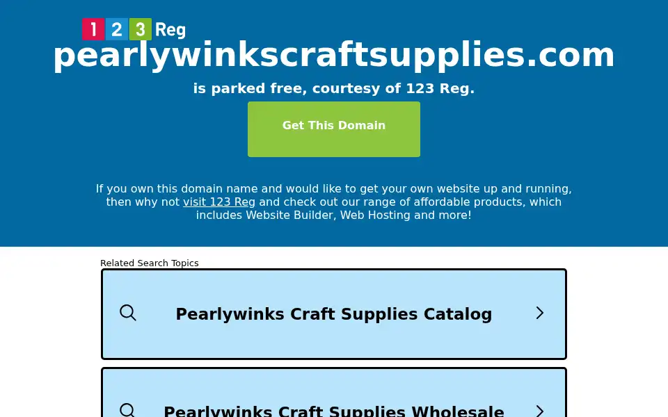 Screenshot of pearlywinkscraftsupplies.com