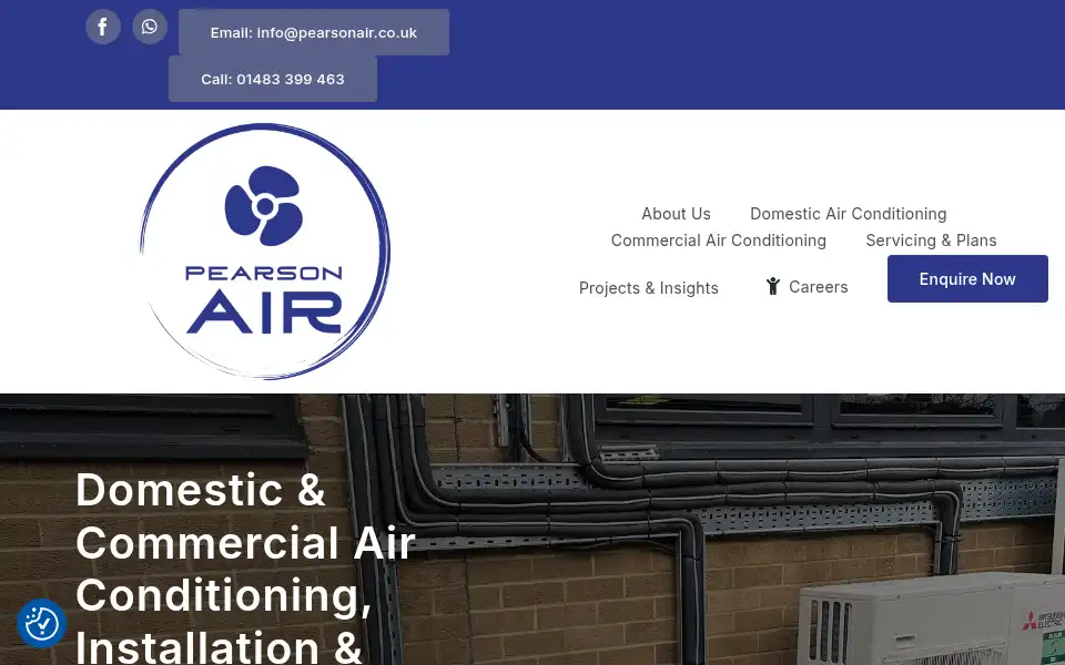 Screenshot of pearsonair.co.uk