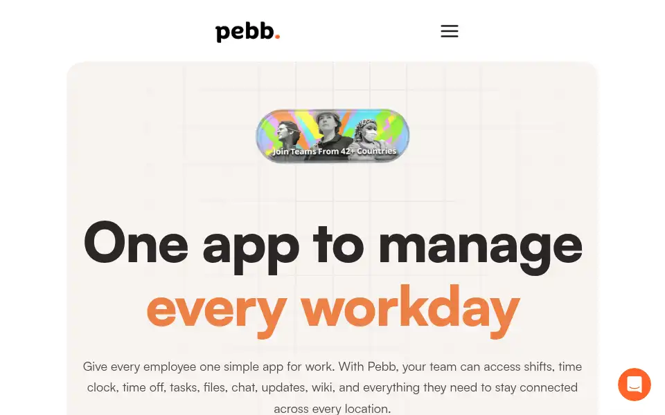 Screenshot of pebb.io