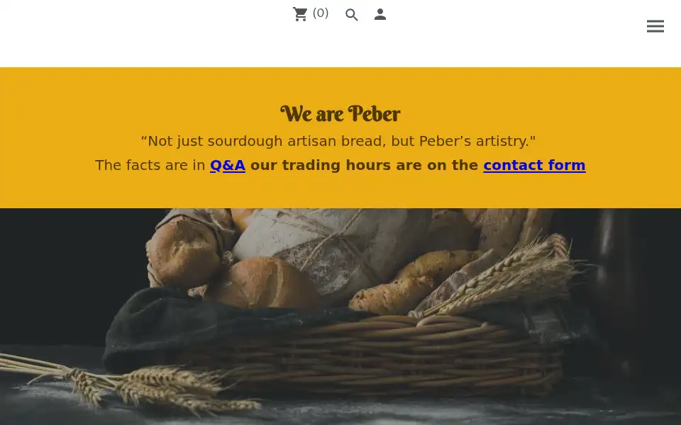 Screenshot of peber.co.uk