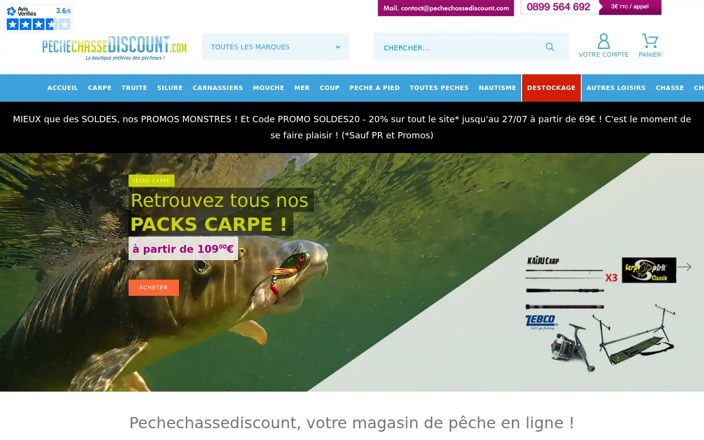 Screenshot of pechechassediscount.com