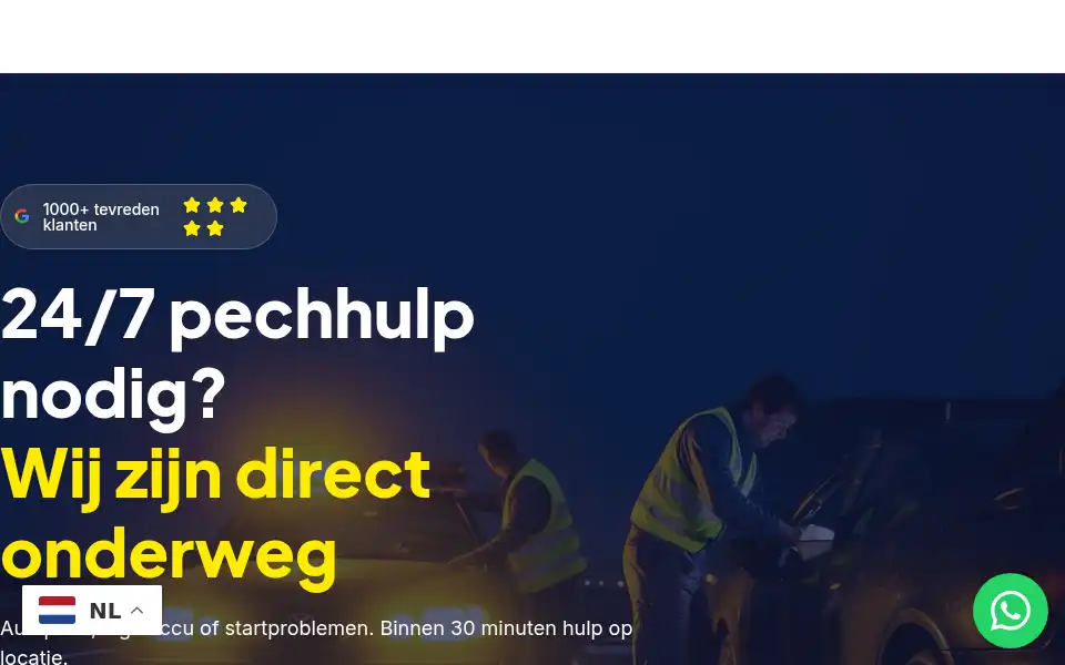 Screenshot of pechhulpdirect.nl