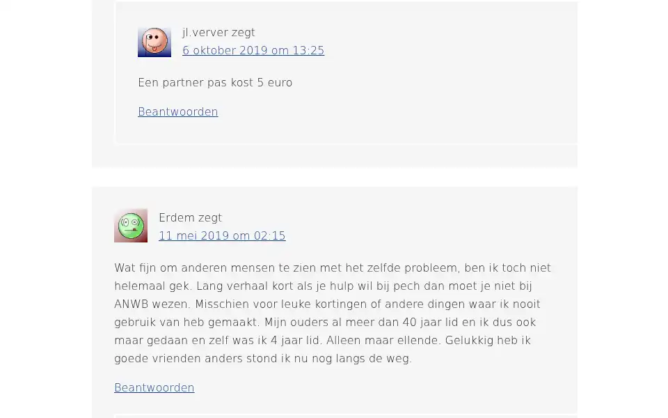 Screenshot of pechhulpvergelijk.nl