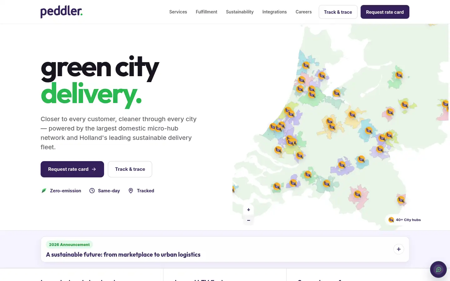 Screenshot of peddler.express