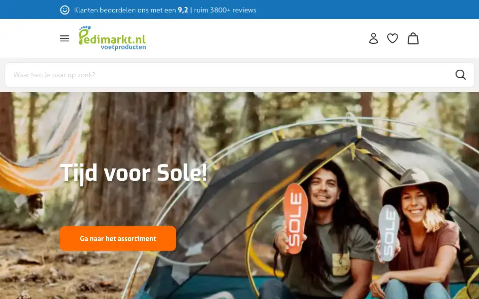 Screenshot of pedimarkt.nl