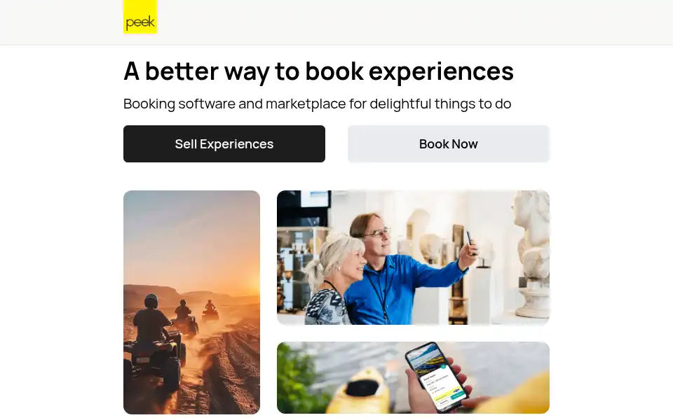 Screenshot of peek.com