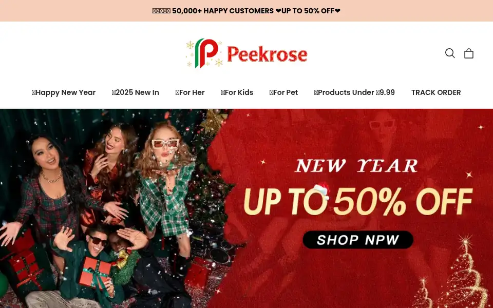 Screenshot of peekrose.com