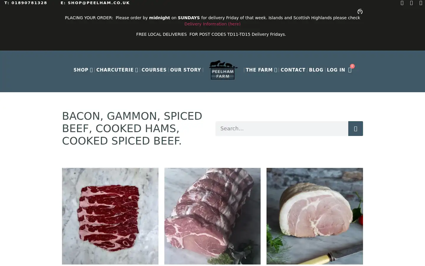 Screenshot of peelham.co.uk