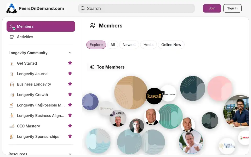 Screenshot of peersondemand.com
