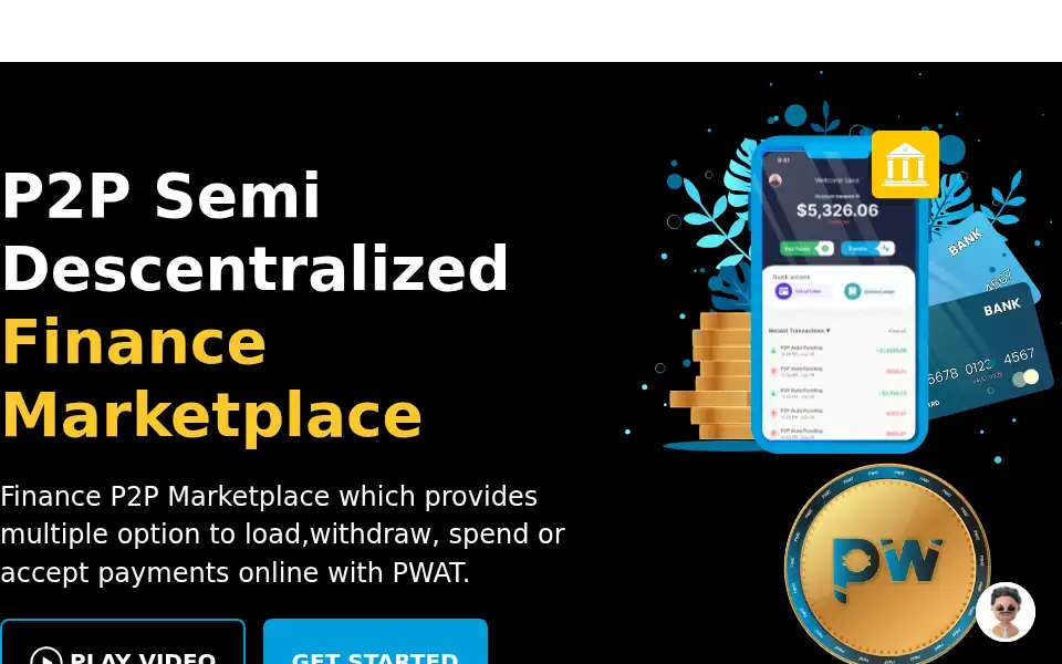 Screenshot of peerwallet.com