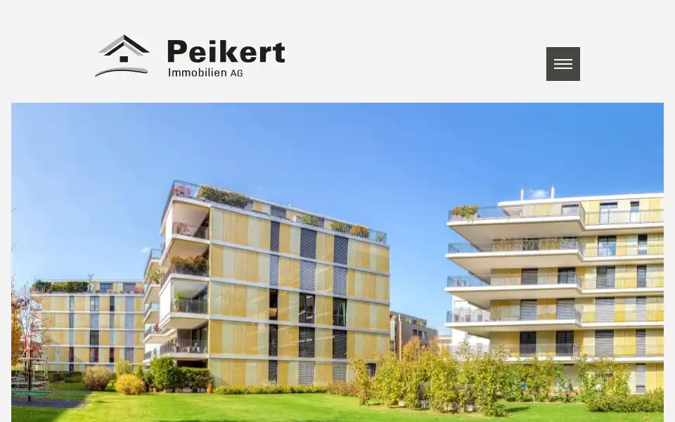 Screenshot of peikert-immobilien.ch