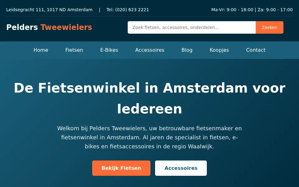 Screenshot of pelders-tweewielers.nl