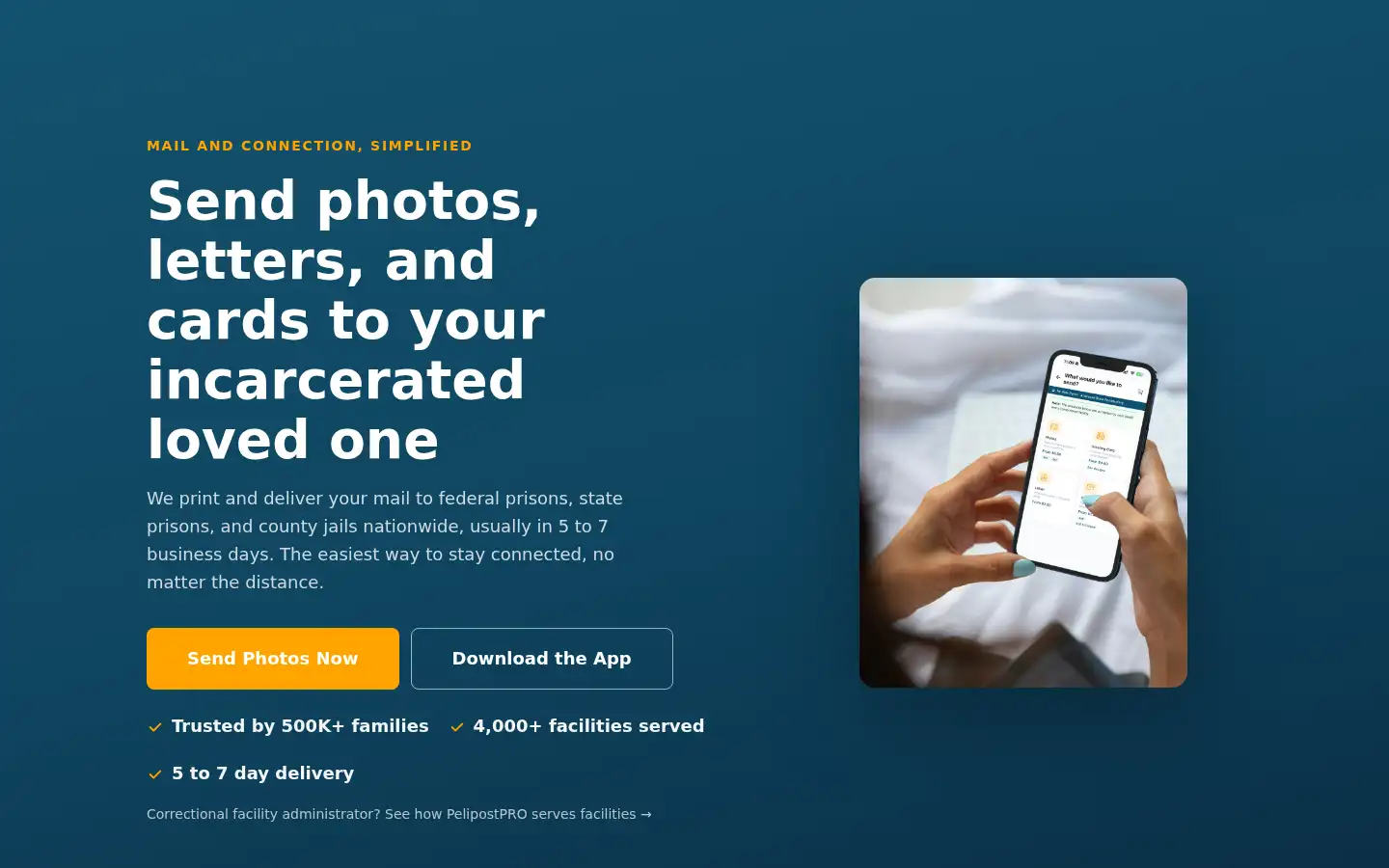 Screenshot of pelipost.com