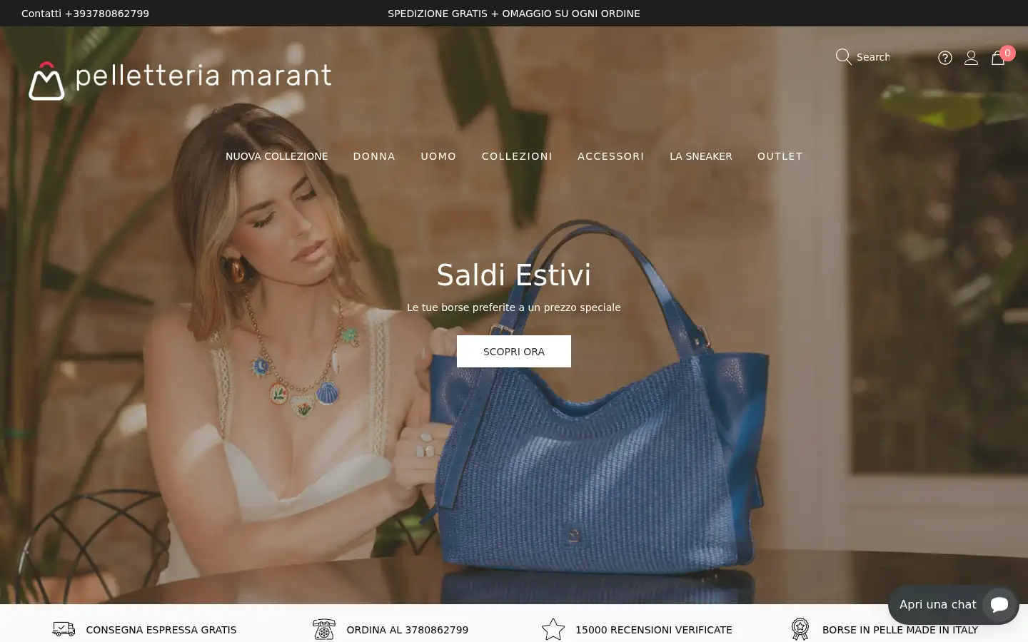 Screenshot of pelletteriamarant.com