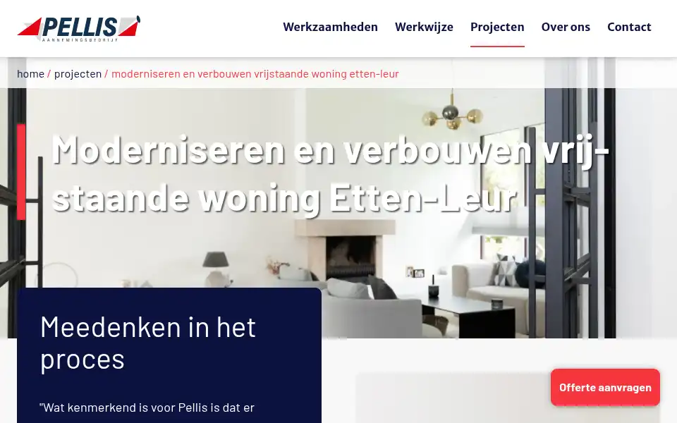 Screenshot of pellis-bouw.nl